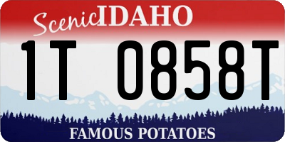 ID license plate 1T0858T
