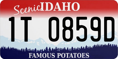 ID license plate 1T0859D