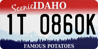 ID license plate 1T0860K