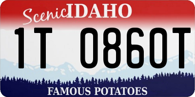 ID license plate 1T0860T