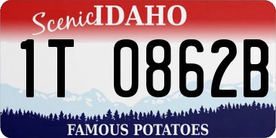 ID license plate 1T0862B