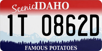 ID license plate 1T0862D
