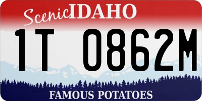 ID license plate 1T0862M