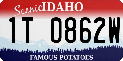 ID license plate 1T0862W