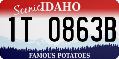 ID license plate 1T0863B