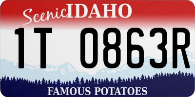 ID license plate 1T0863R