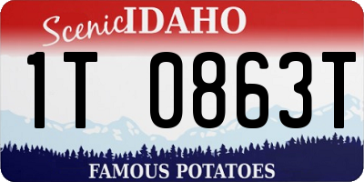 ID license plate 1T0863T