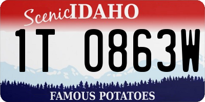 ID license plate 1T0863W