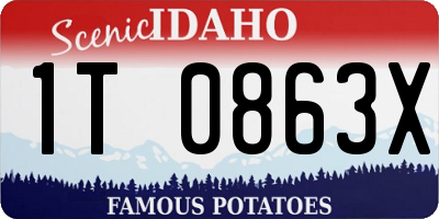 ID license plate 1T0863X