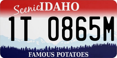 ID license plate 1T0865M