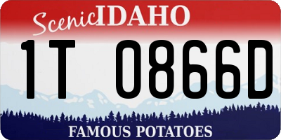 ID license plate 1T0866D