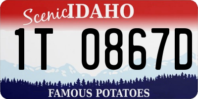 ID license plate 1T0867D