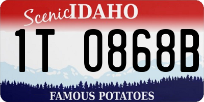 ID license plate 1T0868B