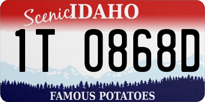 ID license plate 1T0868D