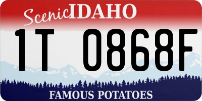 ID license plate 1T0868F