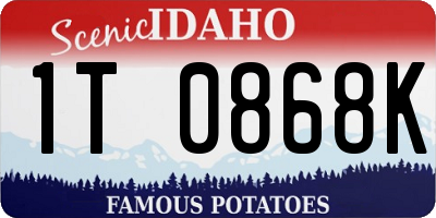 ID license plate 1T0868K