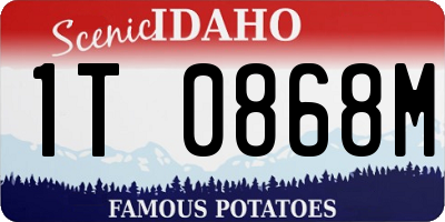 ID license plate 1T0868M