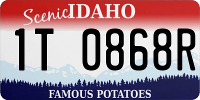 ID license plate 1T0868R