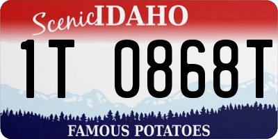 ID license plate 1T0868T