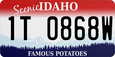 ID license plate 1T0868W