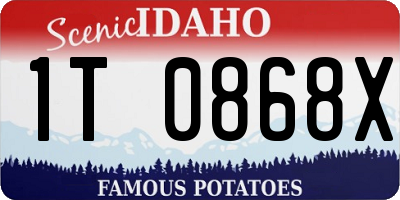 ID license plate 1T0868X