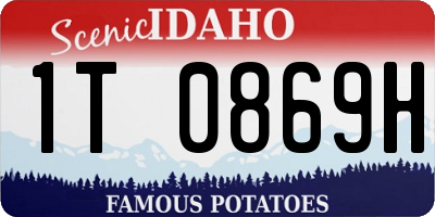 ID license plate 1T0869H