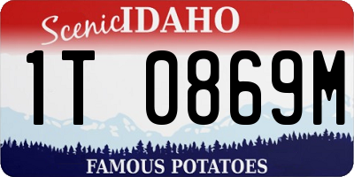 ID license plate 1T0869M