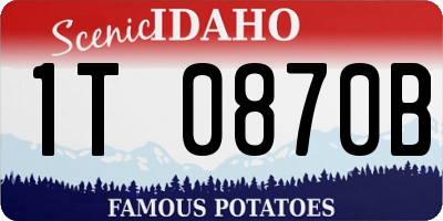 ID license plate 1T0870B