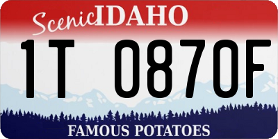 ID license plate 1T0870F