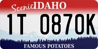 ID license plate 1T0870K