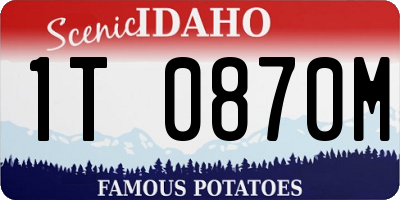 ID license plate 1T0870M