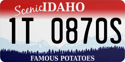 ID license plate 1T0870S