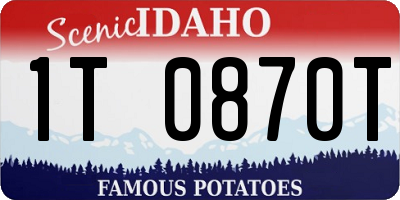 ID license plate 1T0870T