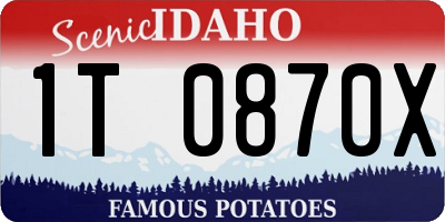 ID license plate 1T0870X