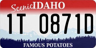 ID license plate 1T0871D