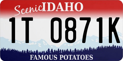 ID license plate 1T0871K