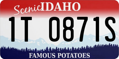 ID license plate 1T0871S