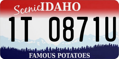 ID license plate 1T0871U