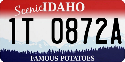 ID license plate 1T0872A