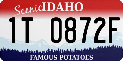 ID license plate 1T0872F