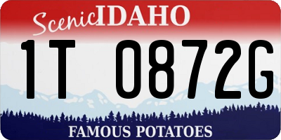 ID license plate 1T0872G