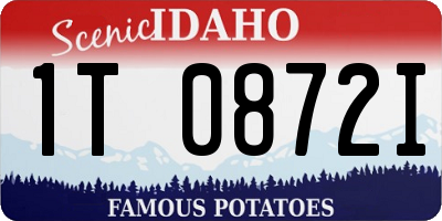 ID license plate 1T0872I