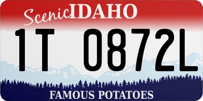 ID license plate 1T0872L