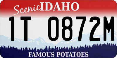 ID license plate 1T0872M