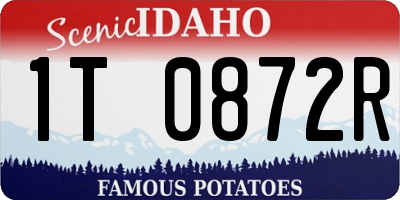 ID license plate 1T0872R