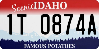 ID license plate 1T0874A