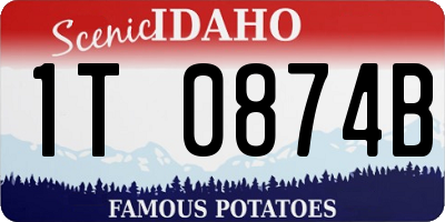 ID license plate 1T0874B