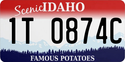 ID license plate 1T0874C