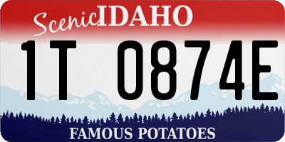 ID license plate 1T0874E