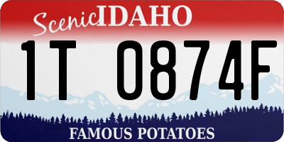 ID license plate 1T0874F
